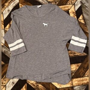 PINK Victoria's Secret Heather Gray Long Sleeve Top